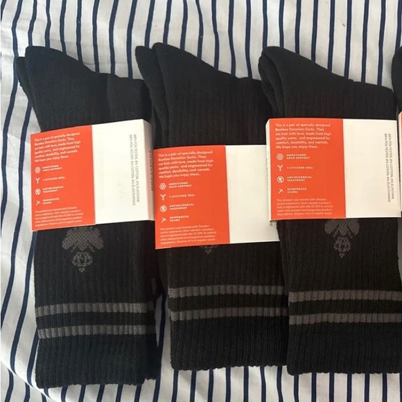 Bombas Underwear & Socks New Bombas Mens Medium Crew Socks Black 3